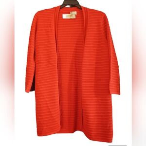 NWOT Chico's Traveler's Collection Red 100% Acrylic Women's Open Front  Cardigan